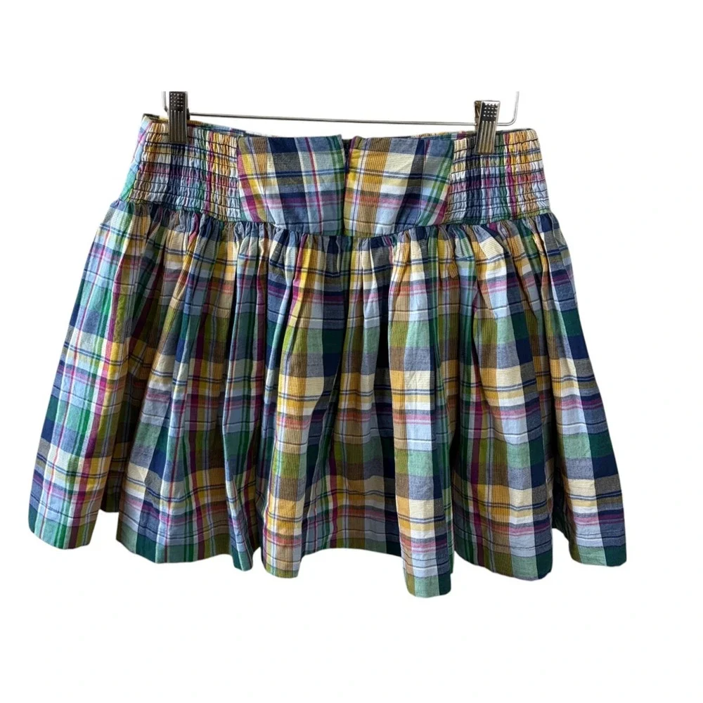 Anthropologie Maeve Basque Plaid Mini Skirt Skort Size XS Built in Shorts Preppy